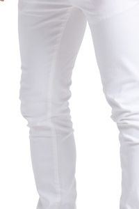 กางเกงยีนส์ทรงสลิมฟิตของผู้ชายกางเกงยีนส์ผ้ายืดรัดรูปสีดำน้ำเงินสำหรับผู้ชายโลโก้แบบกำหนดเอง - Product Image 2