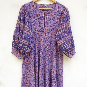 2025 Wholesale Collection Tie Dye Long Kaftan V-neck Half Sleeves Rayon Fabric <b>Loose</b> <b>Fitting</b> <b>Dress</b> with Side Slit Spring Kaftans - Product Image 1