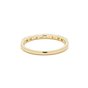 Anillo de compromiso de diamante crecido en laboratorio de Baguette de oro de 10K DEF Color VS1 claridad oro blanco joyería de boda VS1 Clarity Lab creado - Product Image 5