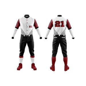 Assemblage professionnel Service OEM Maillots de baseball pour jeunes personnalisés Pantalons Uniformes d'équipe en polyester de softball par sublimation - Product Image 4