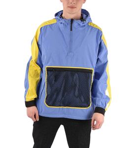 Logo personnalisé pour hommes coupe-vent Rip Stop veste à capuche respirante doublure en maille pull-over extérieur tissu tissé personnalisé - Product Image 1