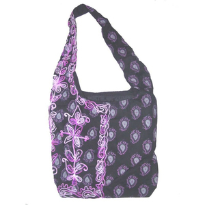 Sac à bandoulière à motifs avec fermeture à glissière de style vintage Boho Vibes et broderie écologique pour le shopping et les voyages décontractés - Product Image 3