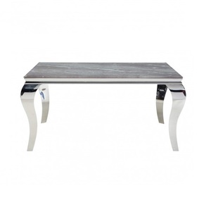 Ensemble de 4 chaises en acier inoxydable Design moderne Pieds en métal Table à manger Chaise utilisée dans le salon et la salle à manger Table à manger en verre - Product Image 4