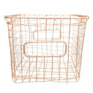 Metal Wire <b>Basket</b> Customize Pantry Storage Bin with <b>Handles</b> for Kitchen Home Bedrooms Laundry and Offices Use 2025 from India - Product Image 6