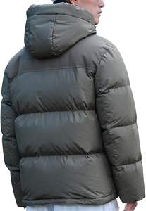 เสื้อแจ็กเก็ตแบบขนเป็ดสำหรับผู้ชายคอตั้งมีซิปผ้าแคนวาสสีทันสมัยสำหรับฤดูหนาว - Product Image 2