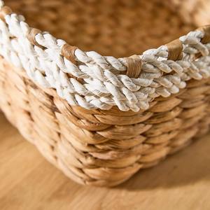 Ensemble de 3 paniers de rangement en jacinthe d'eau pour la décoration intérieure, panier de rangement fait à la main, vente en gros, écologique, fabriqué au Vietnam - Product Image 5