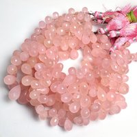 100% arrivée naturelle Morganite aigue-marine larme gouttes à facettes forme perles Briolette larme à facettes perle pour la fabrication de bijoux