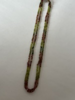 Collier de perles facettées en émeraude naturelle et multi-tourmaline, 2,70 mm-3,30 mm, longueur 7 pouces, 2 brins, 162,25 carats, Red Mountain