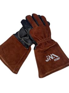 ถุงมือเชื่อมทิคถุงมือเชื่อมหนังแพะสีดำถุงมือเชื่อมดีไซน์ใหม่ล่าสุด - Product Image 3