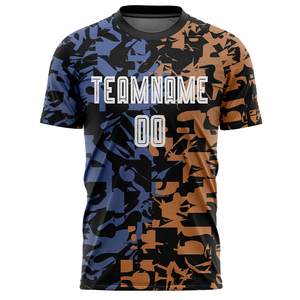 Maillots de football unisexes fabriqués en usine, col en V, manches courtes, nom et numéro imprimés, logo d'équipe personnalisé, séchage rapide, respirant, 100% - Product Image 1