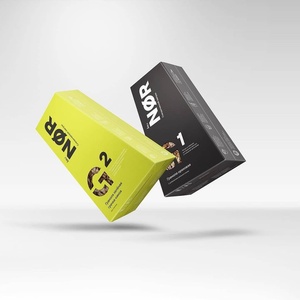 Boîte d'emballage en papier imprimée personnalisée de qualité supérieure avec logo conception de typographie jaune pour parfum Gua Sha Cuarzo Senor et savon pour le corps - Product Image 1