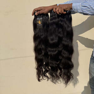 Vendeurs de cheveux bouclés ondulés vierges de haute qualité Fournisseur de cheveux humains de vison naturel noir Vendeurs de cheveux bruts en Inde - Product Image 2