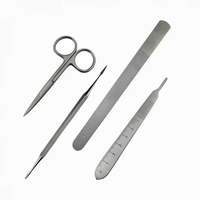 Trousse d'outils de podologie de luxe durable et de qualité supérieure, avec coupe-ongles à flamme, lime à ongles en acier et sonde DIVIED
