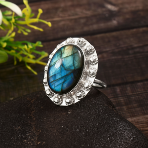 Handmade 925 Sterling Silver Bezel Setting Women's Engagement <b>Ring</b> - Product Image 4