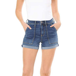 Fashion <b>Women</b> Denim Shorts Breathable Eco-Friendly Waterproof Pakistan Made with Custom Colors and Logo - Product Image 4