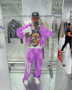 ชุดวอร์มสำหรับผู้ชายเสื้อฮู้ดแนวสตรีทแวร์เสื้อฮู้ดพิมพ์ลาย Y2k พัฟโลโก้ปักลาย - Product Image 3