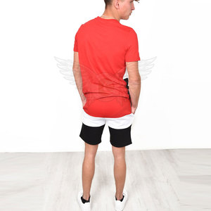 Conjunto de ropa de calle para hombre al por mayor, pantalones cortos y camisetas de algodón, chándal de verano con logotipo personalizado, ropa deportiva, conjunto de camisas y pantalones cortos - Product Image 2