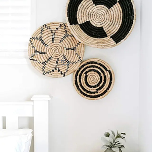 Décoration murale en herbe de mer de style bohème, nouvelle conception, vente en gros, panier mural décoratif en herbe de mer naturelle, décorations murales pour la maison - Product Image 2