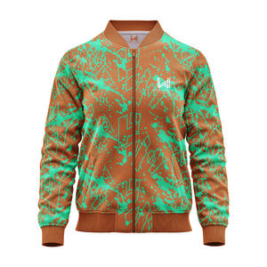 Blouson d'aviateur en satin et polyester pour hommes personnalisé High Street brodé col montant Patchwork formel avec fermeture à glissière sur le devant - Product Image 5