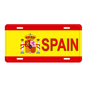 Plaque d'immatriculation souvenir personnalisée en métal 30x15, texte personnalisé, style européen espagnol, Espagne, Espana - Product Image 1