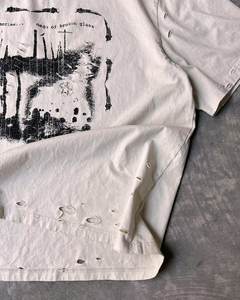 Personalizado O-cuello de la gota debe de gran tamaño Boxy 100% tela de algodón desgastado DTG impresión recortada de peso pesado de los hombres camisetas - Product Image 4