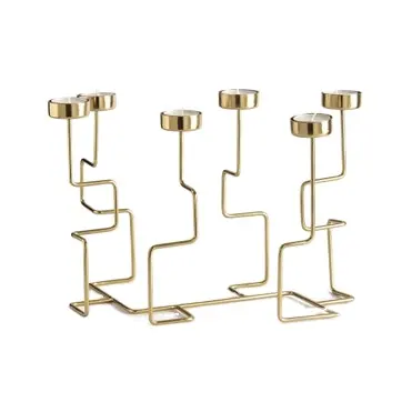 hot sales high quality brass 5 votive tealight candle holder for home decoration iron craft supplier in India