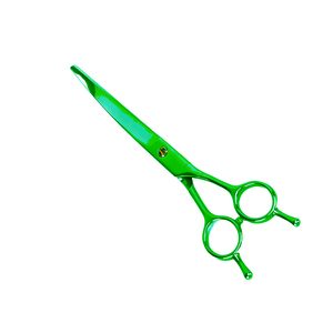Ciseaux de toilettage pour animaux de compagnie de qualité supérieure à revêtement vert lames droites et tranchantes ciseaux pour droitier ciseaux à cheveux 7.0" - Product Image 1