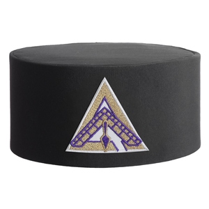 Gorro de Regalia de los Caballeros Templarios con Bordado Ceremonial Negro, Gorra con Corona y Bordado Dorado Premium, Uso Diario, Color Personalizable - Product Image 5