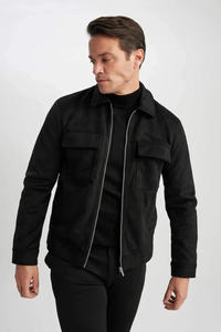 Blouson de moto en daim d'hiver tendance, écologique et imperméable, coupe moderne, durable, unisexe - Product Image 4