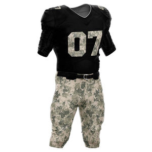 Uniforme de football américain personnalisé de qualité supérieure à manches courtes imprimé pour l'équipe Respirant Séchage rapide 100% polyester - Product Image 2