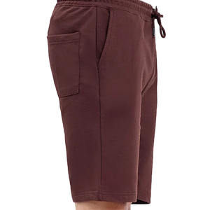 Pantalones cortos de verano de alta calidad para hombre, pantalones cortos transpirables de algodón a media cintura con cierre de cordón, pantalones cortos de patrón sólido - Product Image 2