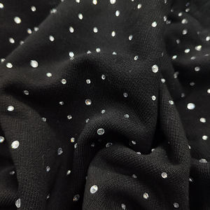 Sudadera con capucha Boxy Fit con cremallera completa de algodón pesado negro para hombre con diseño personalizado de diamantes de imitación - Product Image 2
