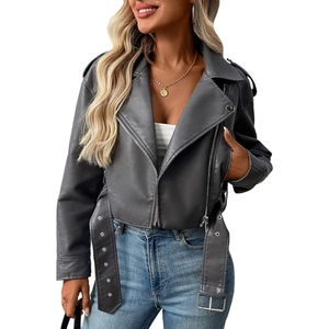 Chaqueta de Motociclista de Cuero de Oveja Genuino para Mujer, Fabricante OEM ODM - Product Image 6