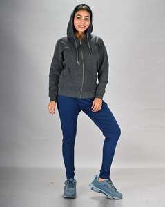 เสื้อฮู้ดแบบสวมหัวมีซิปสำหรับผู้หญิงเสื้อฮู้ดโอเวอร์ไซส์ทำจากผ้าฝ้ายโพลีเอสเตอร์ขนแกะ400gsm - Product Image 4