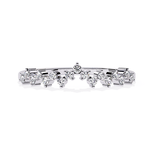 Elegante lujo Unisex 14K oro boda banda 0,14 quilates diamantes naturales de corte brillante IGI certificado joyería fina al por mayor - Product Image 3