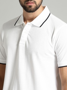 2022 Logo personnalisé col à revers pour polo pour hommes motif solide 100% coton Golf pour Polo T-Shirt à prix compétitif - Product Image 4