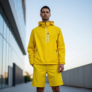 Conjuntos de pantalones cortos cortavientos para hombre, chaquetas y pantalones cortos impermeables, conjuntos gemelos para hombre, conjuntos de pantalones cortos cortavientos para senderismo para hombre - Product Image 2