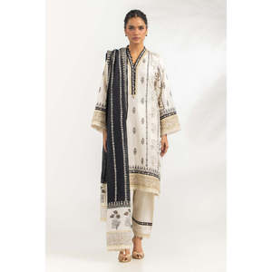 Conjunto de Traje Bordado de 3 Piezas en Viscosa y Seda Cruda para Mujer, Elegante y con Estilo, IPSTD-55330 - Product Image 4