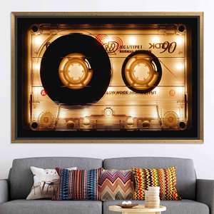Modern Music Decor - Printed <b>Canvas</b> Artwork <b>for</b> Contemporary Spaces,GOLD <b>FRAMED</b> <b>CANVAS</b> - Product Image 1