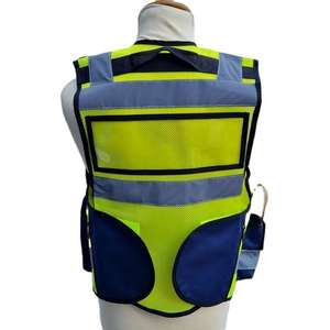 Chaleco con Logo Personalizado Multi Bolsillo Alta Visibilidad Tira Reflectante Chaqueta de Seguridad Ingeniero Trabajo Hi Vis Chaleco de Seguridad Con Logo - Product Image 3