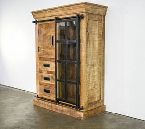 Nouvelles armoires industrielles Armoires de salon industrielles en bois massif Buffet de ferme Meubles de chambre à coucher avec armoires - Product Image 2