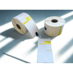 ฉลากยาเปล่า RX-Direct Thermal P08 (4/8/14 ม้วน) สีขาว/สีเหลืองไฮไลท์ ทนต่อการขีดข่วนและรังสียูวี พร้อมกาวในตัว - Product Image 2