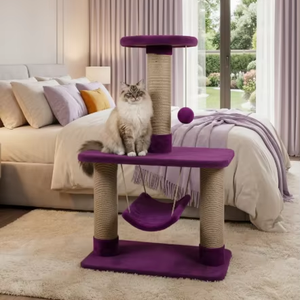 Griffoir pour chat Amistar Cat Palace Violet Comfort de haute qualité, adapté à toutes les tailles de chats. - Product Image 5