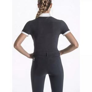 Vêtements équestres OEM de qualité supérieure, chemises équestres personnalisées à manches courtes, couche de Base d'équitation pour femmes - Product Image 5