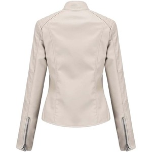 Chaqueta de Cuero de Alta Calidad para Mujer, Estilo Urbano, Transpirable, Reversible, Impermeable, Tejido de Punto Ecológico, Larga para Invierno - Product Image 3