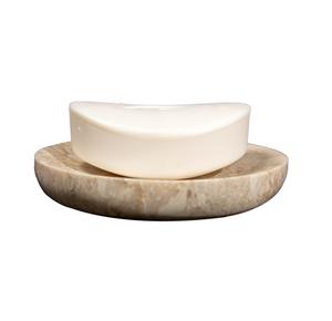 Jabonera de cerámica con forma de hoja autodrenante, jabonera con aspecto de mármol, jabonera de drenaje negro para Baño - Product Image 3