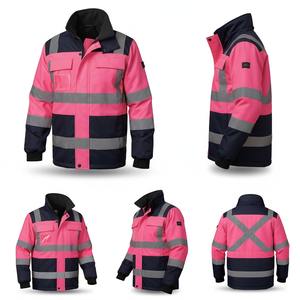 Chemise de travail de sécurité boutonnée en polyester haute visibilité pour femmes Vêtements de travail de construction réfléchissants respirants durables - Product Image 5