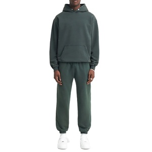 High Quality Tracksuits <b>Men</b> Puff Printing Cotton Soft <b>Pullover</b> Tracksuit Clothes Solid Pattern 360Gsm <b>Men's</b> Tracksuit at Nurak - Product Image 3