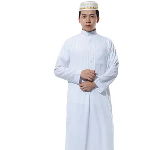 Custom Gefabriceerde Daffah Voor Mannen Fabriek Directe Verkoop Van Hoge Kwaliteit Nieuwe Design Mode Thobe Islamitische Mannen Kleding Gewaad
