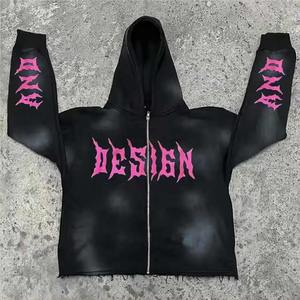 Top vente hommes sweat à capuche thermique sweats personnalisés moelleux polaire lavage à l'acide hiver chaud sweats à capuche pour hommes - Product Image 1